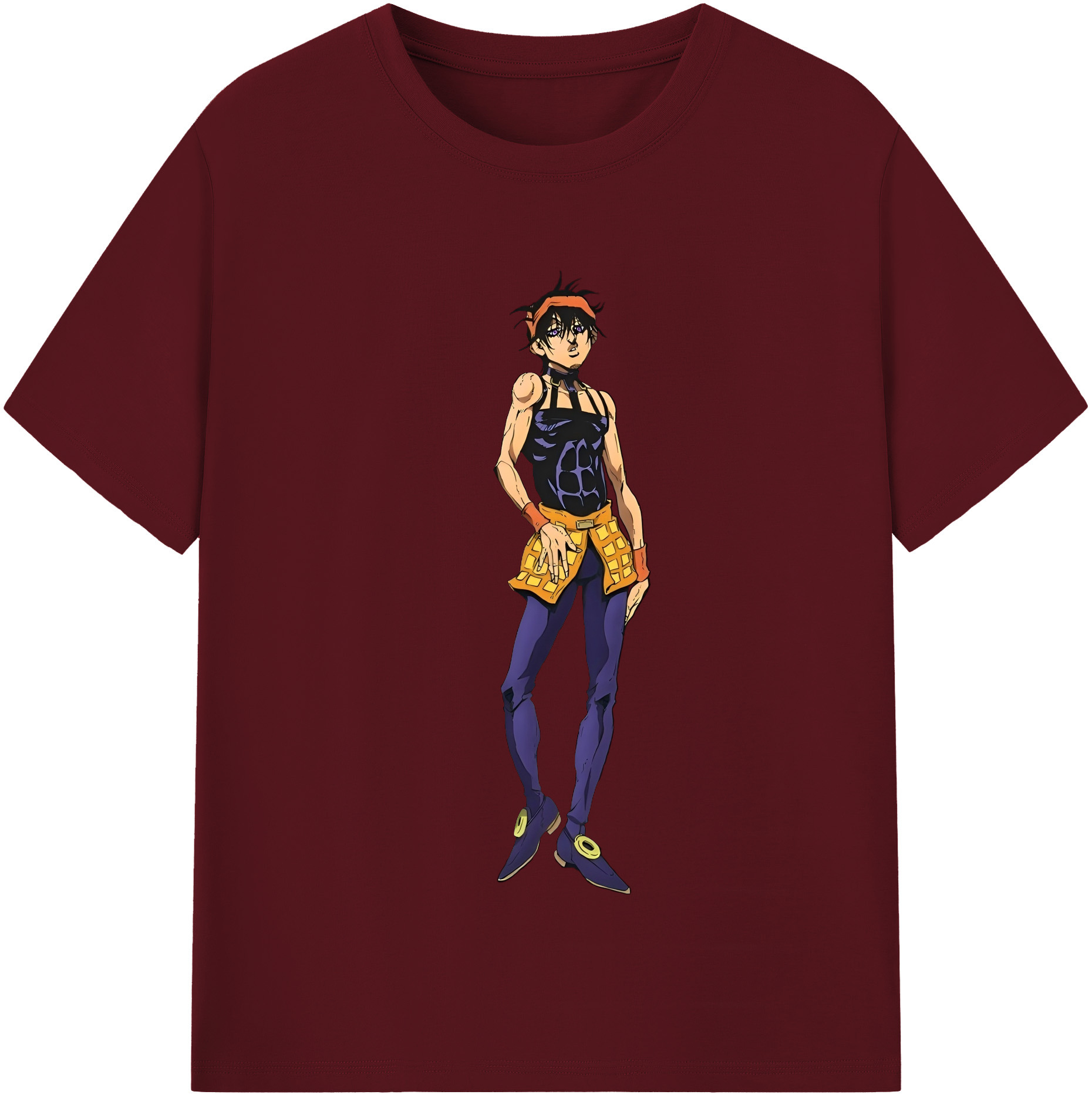 （画像用） ジョジョの奇妙な冒険 ナランチャ?ギルガ JoJo's Bizarre Adventure Narancia Ghirga 綿100％半袖Tシャツ（フロントプリント）